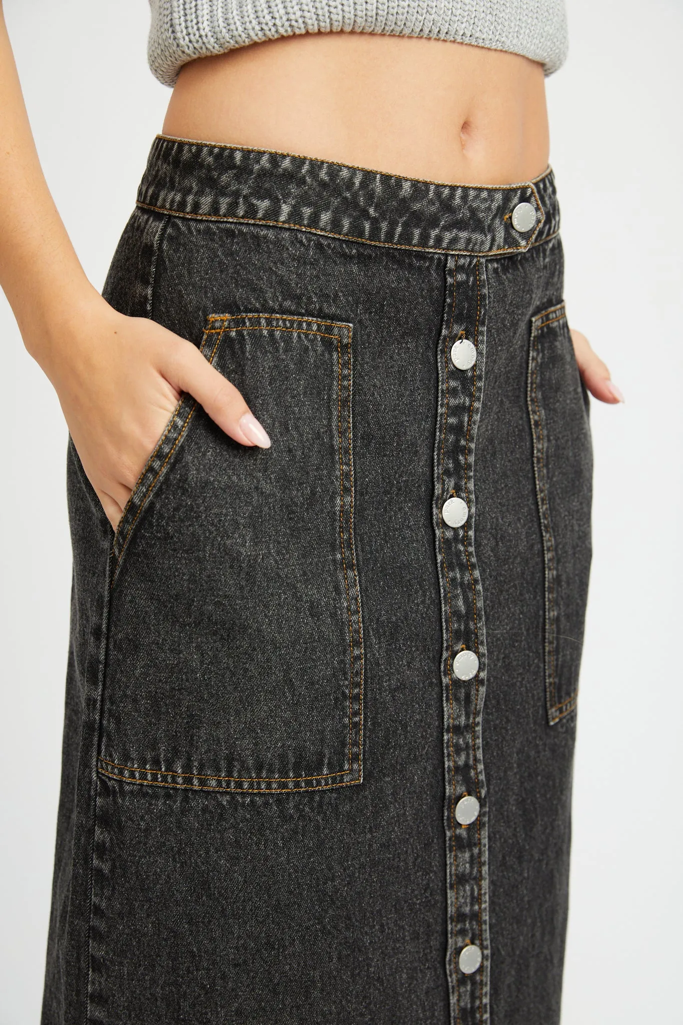 Nova Denim Maxi Skirt